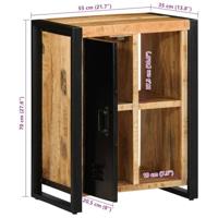 Dressoir 55x35x70 cm massief ruw mangohout - thumbnail