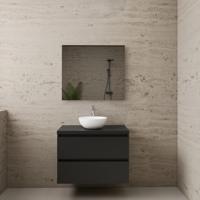 Boss & Wessing Badmeubel Paris 80 cm Met Topplaat Mat Zwart - 33768-170808 - thumbnail