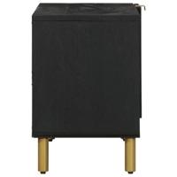 Tv-meubel 80x33x46 cm bewerkt hout zwart - thumbnail