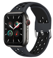 Siliconen sportband met gesp - Zwart - Geschikt voor Apple Watch 38mm / 40mm / 41mm / 42mm Siliconen sportband met gesp - Zwart - Geschikt voor Apple Watch 38mm / 40mm / 41mm / 42mm