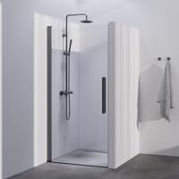 BRAUER Season nisdeur model A met draaideur helder glas 100x200 omkeerbaar incl. glascoating Season-Gunmetal - thumbnail