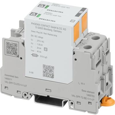 Phoenix Contact 1466211 VAL-SPP-T2-275-1+1-UT Overspanningsafleider Overspanningsbeveiliging voor: Verdeelkast 40 kA 1 stuk(s) Phoenix Contact 1466211 VAL-SPP-T2-275-1+1-UT Overspanningsafleider Overspanningsbeveiliging voor: Verdeelkast 40 kA 1 stuk(s)