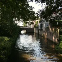 Alexsar Art Tuinschilderij de Binnen Dieze 50x50cm - thumbnail