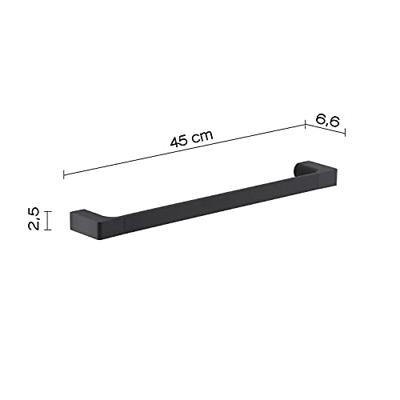 Handdoekhouder Sapho Pirenei Hangend 45 cm Mat Zwart Sapho