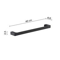 Handdoekhouder Sapho Pirenei Hangend 45 cm Mat Zwart Sapho - thumbnail
