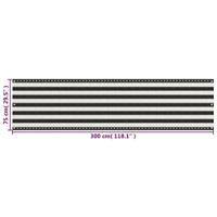 Balkonscherm 75x300 cm HDPE antracietkleurig en wit - thumbnail