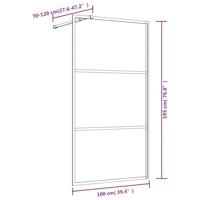 Inloopdouchewand transparant 115x195 cm ESG-glas goudkleurig - thumbnail