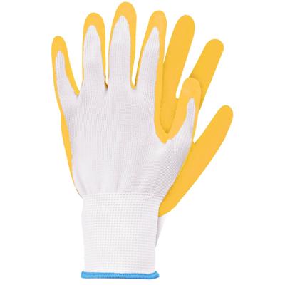 Werkhandschoenen latex lichtgeel S Talen Tools - Talentools