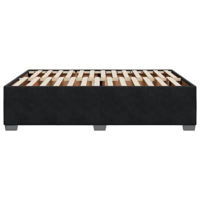 Bedframe zonder matras 160x200 cm fluweel zwart