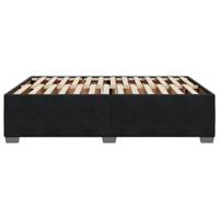 Bedframe zonder matras 160x200 cm fluweel zwart - thumbnail