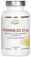 Nutrivian Vitamine D3 25mcg 100 Capsules - thumbnail
