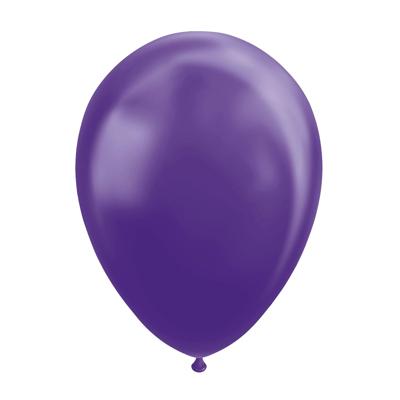 Globos Ballonnen metallic paars 30cm, 10st.