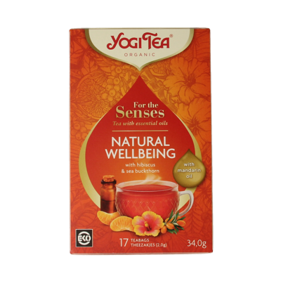 Yogi Tea For the sence natural wellness bio 17 Zakjes Yogi Tea For the sence natural wellness bio 17 Zakjes
