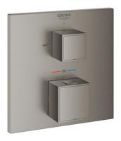 Opbouwdeel GROHE Grohtherm Cube Met Omstel (Douche & Baduitloop) Hard Graphite Geborsteld - thumbnail