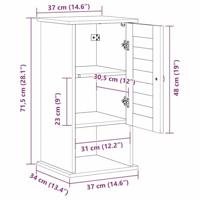 Wand Gemonteerde Badkamerkast VIGO Wit 37 x 34 x 71.5 cm - thumbnail