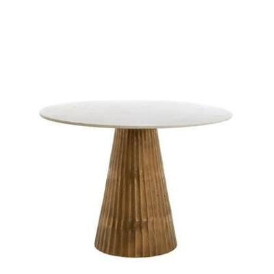 Light & Living Ronde Eettafel 'Leyda' Wit Marmer, Ø100cm
