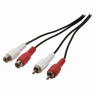 Nedis Stereo-Audiokabel | 2x RCA Male | 2x RCA Female | 5 m | 1 stuks - CAGB24205BK50 CAGB24205BK50 Nedis Stereo-Audiokabel | 2x RCA Male | 2x RCA Female | 5 m | 1 stuks - CAGB24205BK50 CAGB24205BK50