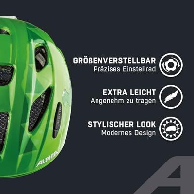 Olympic Sportswear Alpina sports kinderhelm ximo flash green dino 47-51 glans