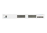 Cisco Systems Business CBS250-24T-4G-EU Smart Switch 24 GE-poorten PoE 4 x 10G-SFP+ beperkte levenslange bescherming (CBS250-24T-4G-EU) - thumbnail