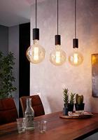 Eglo Hanglamp Pozueta black E27 3x 40Wtt - thumbnail