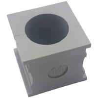 TRU COMPONENTS ELT 14 Kabeldoorvoering Gegroefd Klem-Ø (max.): 15 mm Elastomeer Grijs 1 stuk(s) - thumbnail