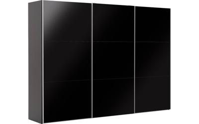 Goossens Kledingkast Easy Storage Sdk, 303 cm breed, 220 cm hoog, 3x 3 paneel glas schuifdeuren