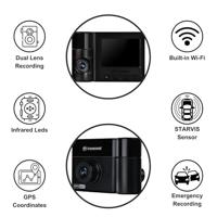 Transcend DrivePro 550B Dashcam met GPS Kijkhoek horizontaal (max.): 150 ° 12 V, 24 V WiFi, Accu, Cabinecamera - thumbnail