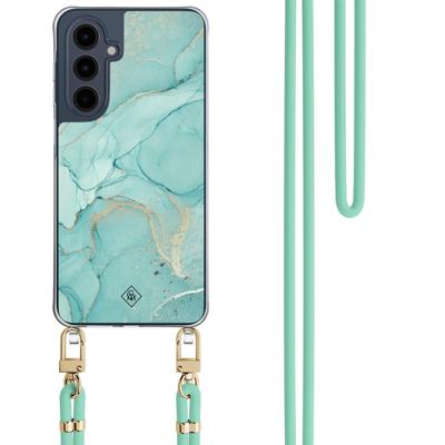 Samsung Galaxy A16 hoesje met mint koord - Touch of mint Samsung Galaxy A16 hoesje met mint koord - Touch of mint