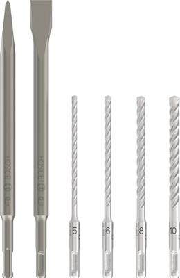 Bosch Accessoires PRO SDS plus-4C Chisel and Drill Bit Set | 6 pcs - 2607017585 Bosch Accessoires PRO SDS plus-4C Chisel and Drill Bit Set | 6 pcs - 2607017585