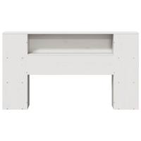 Hoofdbord met opbergruimte 150 cm massief grenenhout wit - thumbnail