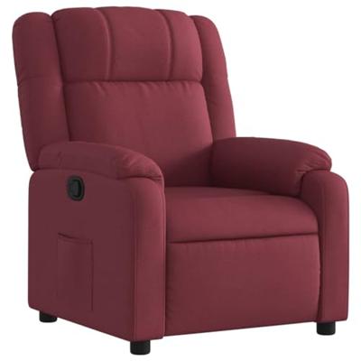 Fauteuil verstelbaar stof wijnrood