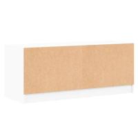Tv-meubel met glazen deuren 102x37x42 cm wit - thumbnail