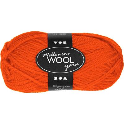 Creativ Company Melbourne wolgaren, l: 92 m, oranje, 50 gr/ 1 bol Creativ Company Melbourne wolgaren, l: 92 m, oranje, 50 gr/ 1 bol
