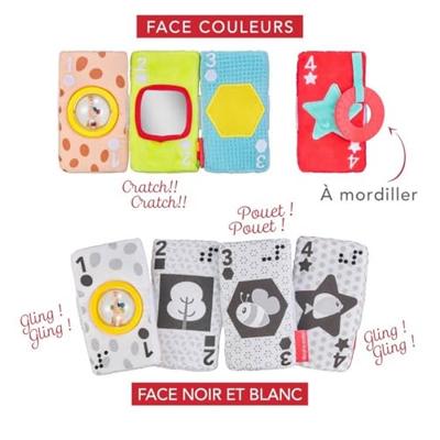 Sensorische kaarten - Sophie de Giraffe - Mijn sensorische kaarten - Klittenband - Diverse materialen - Geïntegreerde braille