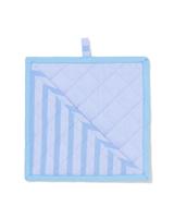 HEMA Pannenlap 21x21cm katoen strepen blauw (blauw) - thumbnail