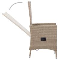 7-delige Tuinset poly rattan beige - thumbnail