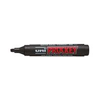 Uni-ball permanent marker Prockey PM-126, schuine punt, large, etui van 4 stuks - thumbnail