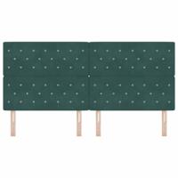 Hoofdbord met hoofdeinde Donkergroen 200 cm Nep Leer - thumbnail