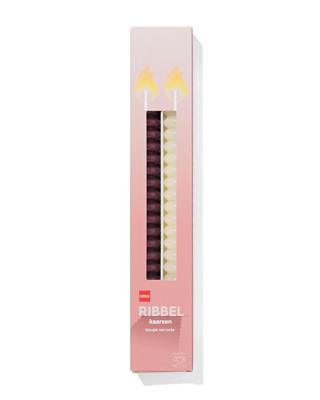 HEMA Kaarsen ribbel - 2 stuks (donkerrood)