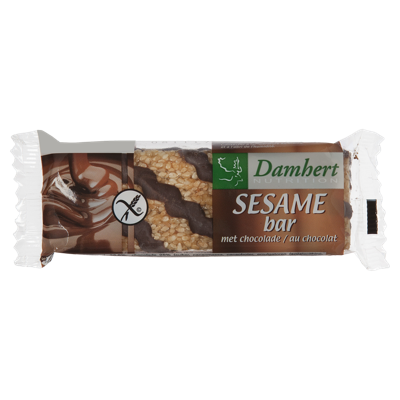 Damhert Sesambar chocolade glutenvrij 45 Gram