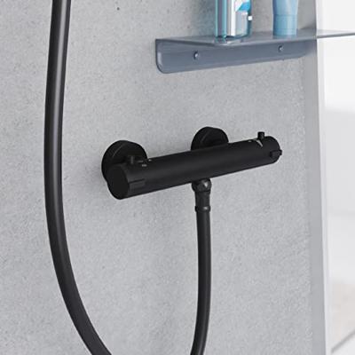 Schutte LONDON thermostatische mengkraan douche| mat zwart - 52466 - 52466 Schutte LONDON thermostatische mengkraan douche| mat zwart - 52466 - 52466