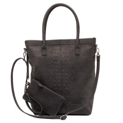 Zebra Trends Shopper met Etui Natural Bag Kartel XL Croco Zwart