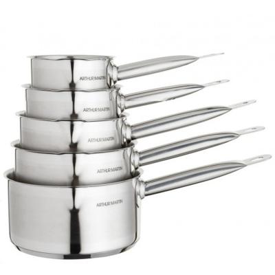 ARTHUR MARTIN Set van 5 steelpannen