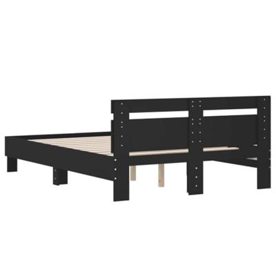 Bedframe met hoofdeinde bruin eikenkleur 120x190 cm