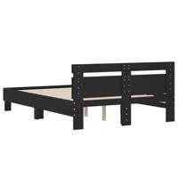 Bedframe met hoofdeinde bruin eikenkleur 120x190 cm - thumbnail