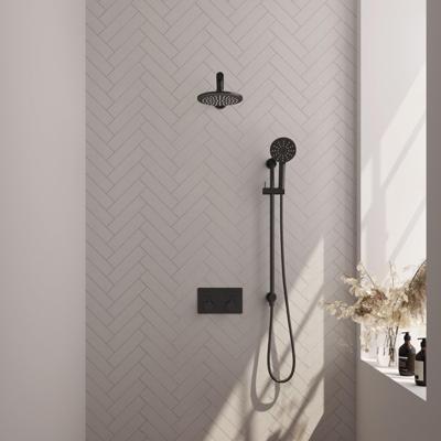 BRAUER Black Edition thermostatische inbouwset met regendouche en handdouche BRAUER Black Edition thermostatische inbouwset met regendouche en handdouche