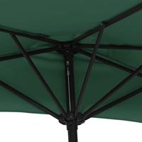 VidaXL Balkonparasol half met aluminium paal 270x144 cm groen - thumbnail
