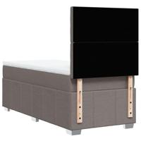Boxspring met matras stof taupe 80x200 cm - thumbnail
