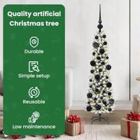 Kunstkerstboom met 150 LED Wit 120 cm PVC en Metaal en Plastic - thumbnail
