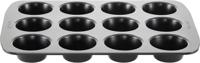 Brund muffinvorm 12 vakjes zwart - thumbnail